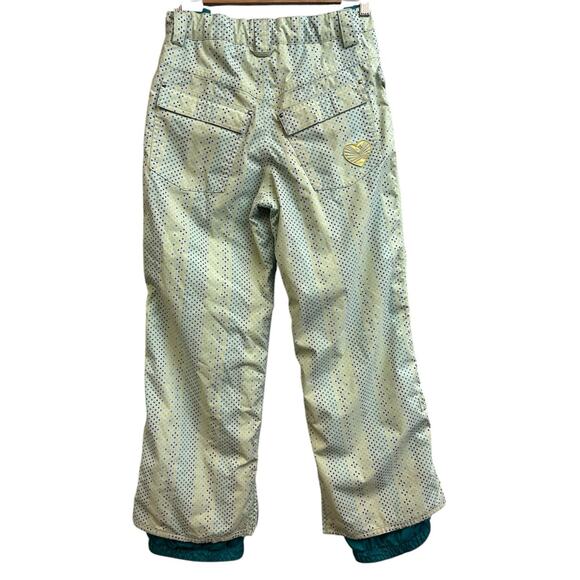 Burton Girl's Wrangler Snowboarding Pants Green Blue Stars Size XL - Picture 4 of 15
